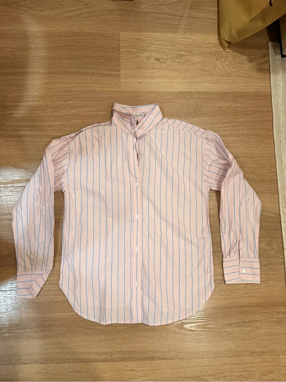abercrombie and fitch women’s Pink Stripe Button-Up Shirt